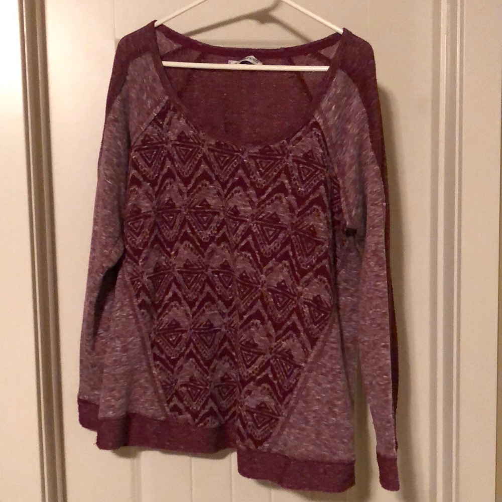 Red Aztec Sweater